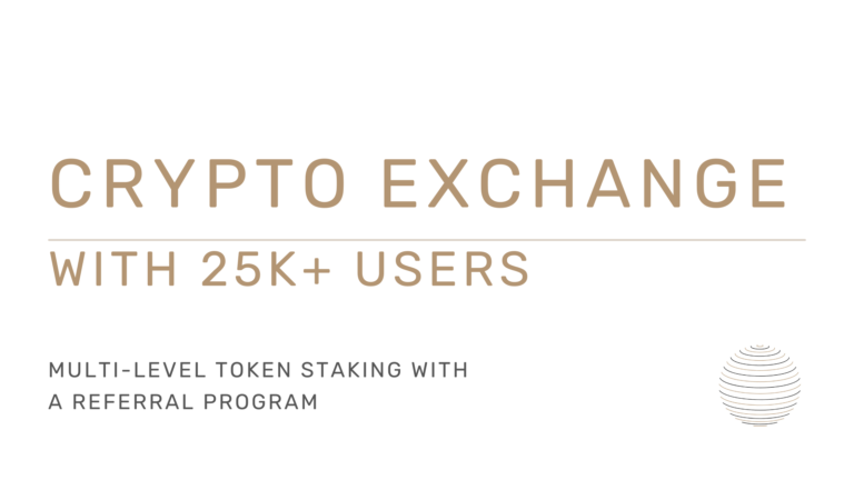 Crypto exchange with token staking for sale